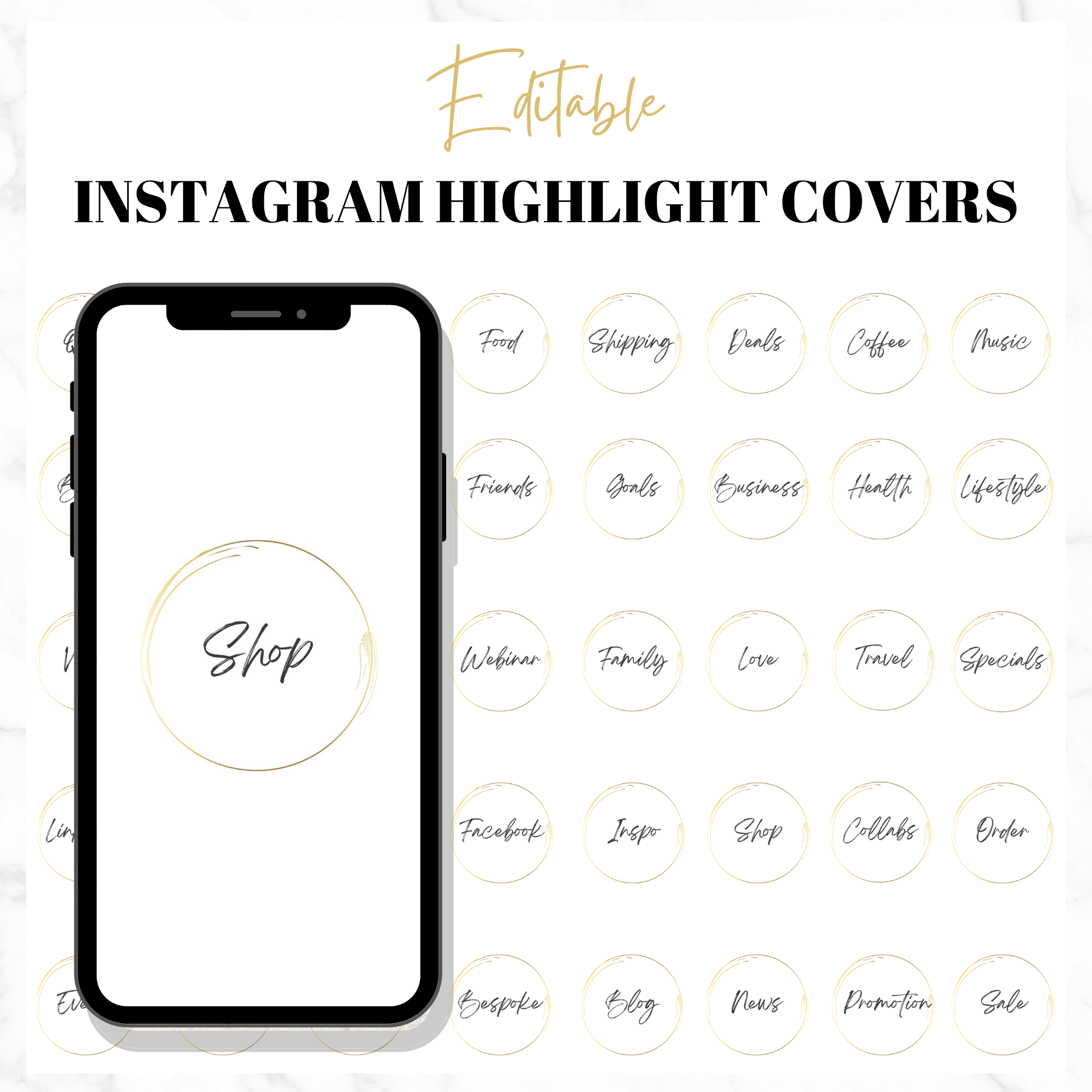 Done-For-You Instagram Highlight Icon Covers, 53% OFF